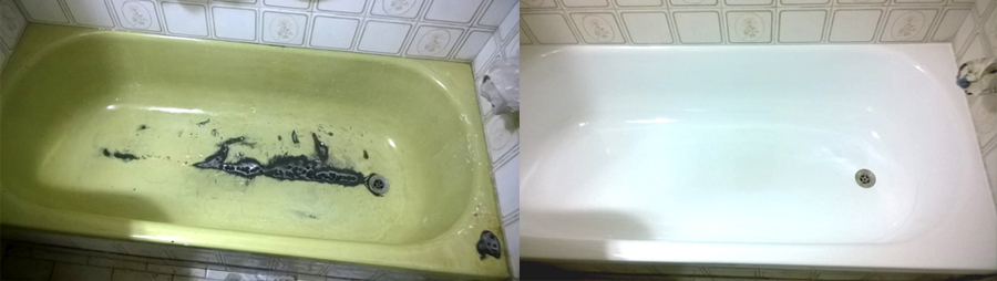 antes y despues bañera